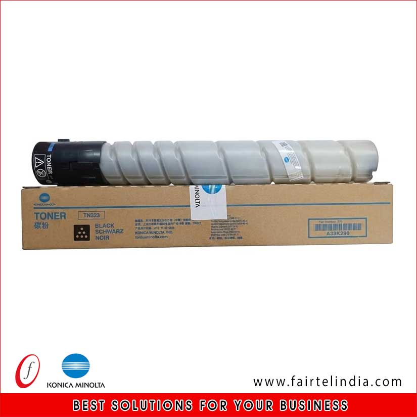 TN-323 Black Toner Cartridge Konica Minolta Genuine Spares & Service Centre in Ludhiana Punjab Fair Telcom company Ludhiana